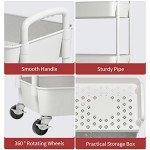 Sywhitta 3-Tier Rolling Utility Cart - White