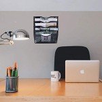 5 Pocket Wall-Mounted Mesh Organizer - Black