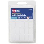 Avery Removable Labels 1/2" x 3/4", White