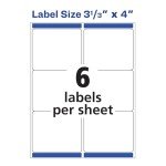 Avery Printable Shipping Labels, 600 Blank Labels