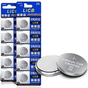 LiCB CR2032 3V Lithium Battery Pack of 10