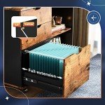 DEVAISE Mobile 3-Drawer Wood File Cabinet