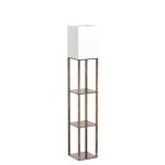 Modern Floor Lamp with Shelves and 3 Color Temperatures