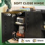 DEVAISE Lateral Office Storage Cabinet with Shelves