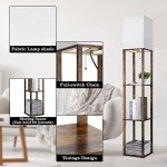 Modern Floor Lamp with Shelves and 3 Color Temperatures
