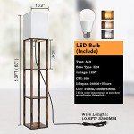 Modern Floor Lamp with Shelves and 3 Color Temperatures