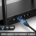 High-Speed 8ft Cat 6 Ethernet Cable - 10 Pack