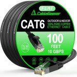 100 ft Cat 6 Ethernet Cable - High Speed 10Gbps