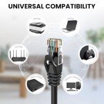 High-Speed 8ft Cat 6 Ethernet Cable - 10 Pack