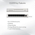 NETGEAR 8-Port Gigabit Ethernet Switch - Silent, Easy Setup