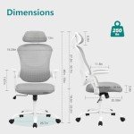 Ergonomic Grey Office Chair with Lumbar Support