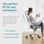 Ergonomic Grey Office Chair with Lumbar Support
