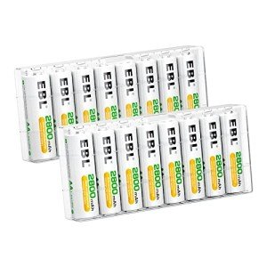 EBL 2800mAh AA Rechargeable Batteries - 16 Pack