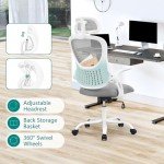 Ergonomic Grey Office Chair with Lumbar Support