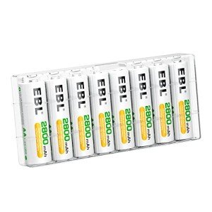 EBL 8-Pack 2800mAh AA Rechargeable Batteries