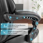 Ergonomic Office Chair with Footrest and Lumbar Pillow
