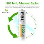EBL 8 Pack AAA Rechargeable Ni-MH Batteries