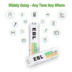 EBL 8-Pack 2800mAh AA Rechargeable Batteries