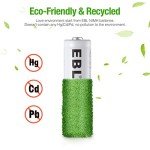 EBL 8 Pack AAA Rechargeable Ni-MH Batteries