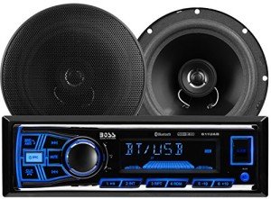 BOSS 638BCK Car Stereo with Bluetooth and Speakers