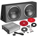 Belva 1000W Dual 10" Car Subwoofer Package