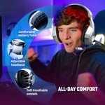 Ozeino Gaming Headset for PC, Ps4, Ps5, Xbox Headset with 7.1 Surround Sound, Gaming Headphones with Noise Cancelling Mic RGB Light Over Ear Headphones for Xbox Series X/S, Switch
