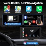 HAUXIY 7" Wireless Carplay & Android Auto Screen