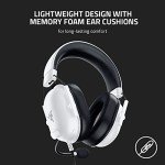 Razer BlackShark V2 X Gaming Headset: 7.1 Surround Sound - 50mm Drivers - Memory Foam Cushion - for PC, Mac, PS4, PS5, Switch - 3.5mm Audio Jack - White