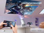 WiFi & Bluetooth Mini Projector, 270° Adjustable Stand