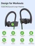 Stiive Waterproof Bluetooth Sports Earbuds - Green/Black