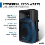 Gemini GSP-2200: 2200W 15" Bluetooth DJ Speaker