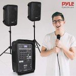 Pyle Portable DJ Mixer and Speaker Bundle