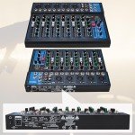 7-Channel Powered DJ Mixer with USB Slot