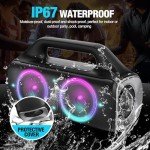 YIER 80W Waterproof Bluetooth Speakers with Subwoofer