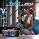 YIER 80W Waterproof Bluetooth Speakers with Subwoofer