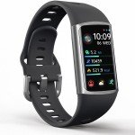 FITVII FINO 2 Slim Fitness Tracker with Blood Pressure, Blood Oxygen, 24/7 Heart Rate & Sleep Tracking, IP68 Waterproof Activity Trackers and Smart Watches with Step Counter, Pedometer for Women Men