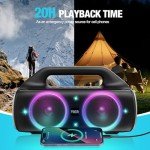 YIER 80W Waterproof Bluetooth Speakers with Subwoofer