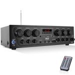 Pyle 750 Watt Bluetooth Karaoke Audio Receiver