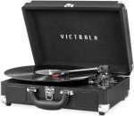 Victrola Portable Bluetooth Suitcase Record Player - Black