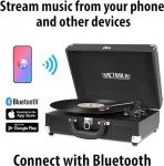 Victrola Portable Bluetooth Suitcase Record Player - Black