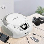 LONPOO Portable CD Player Boombox with Bluetooth