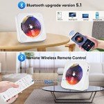 AONCO Portable Bluetooth CD Player with Remote