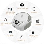 LONPOO Portable CD Player Boombox with Bluetooth