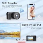 64MP 4K Digital Camera with 12X Optical Zoom