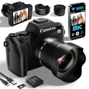 Saneen 64MP 8K Digital Camera with Touch Screen