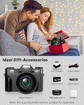 VJIANGER 4K 56MP Digital Camera for Vlogging