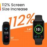 Amazfit Band 7 Fitness & Activity Tracker, Step Monitoring, Heart Rate & SpO2 Monitoring, Virtual Pacer, 18-Day Battery, Sleep Quality Analysis, Alexa Built-In, Water Resistant, (Black)
