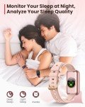 Fitness Tracker- Smart Watches for Women Men with 24/7 Heart Rate Monitor Blood Oxygen Sleep Tracker, Waterproof Fitness Watch, Activity Smartwatch for Android iPhone, Calorie Distance Pedometer, Gift