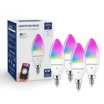 Smart LED Candelabra Bulbs Compatible with Alexa/Google