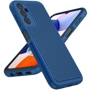 FNTCASE Dual Layer Protective Case for Samsung Galaxy A14 5G - Shockproof Rugged Military Protection with Non Slip Textured Back (Navy Blue)